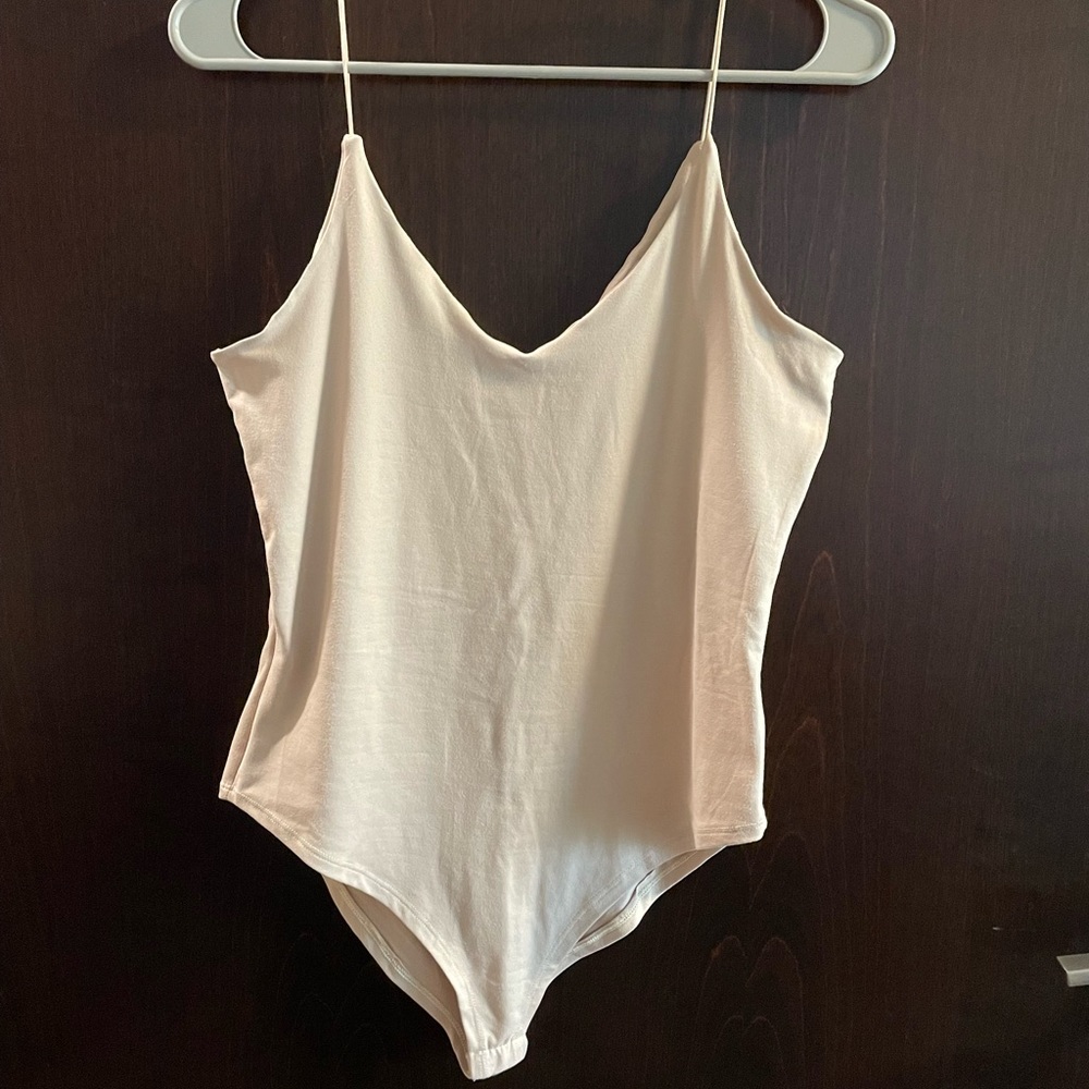 Gaze brand, tan bodysuit, worn once, built in under cami